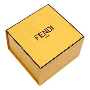 Fendi O'Lock Gold Tone Open Cuff Bracelet with Bronze Enamel